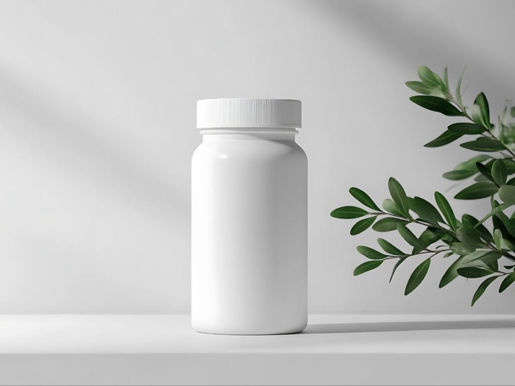 Biała butelka produktowa